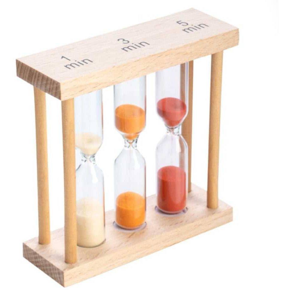 3-in-1 Wooden Sand Timer - Sensory Circle