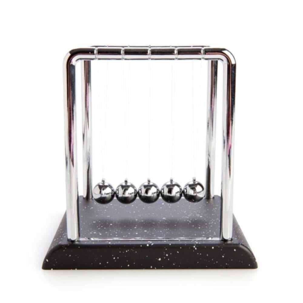 Small Newton's Cradle with Marble-look Base - Sensory Circle