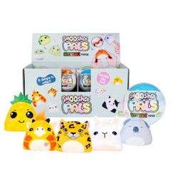 Reversible Minis Smooshos Pal sensory squishies with animal and fruit designs to calm, connect and support families.