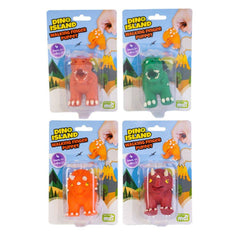 Four colorful Dino Walking Finger Puppet toys in packaging, designed to engage children and support sensory play.