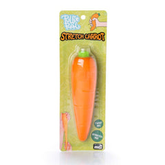 Pullie Pal Stretch Carrot sensory fidget toy in orange, designed to calm and support with a twist and stretch feature.