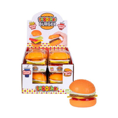 Smoosho's Burger sensory squishy toy with layers for stress relief and sensory play, helping families thrive with tools to calm.