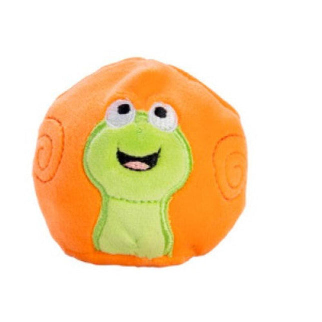 Bugs Plush Ball Jellies soft orange sensory squishy with a smiling green frog design for calming and play.
