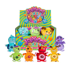 Colorful Jellyroos Monster soft sensory squishies, fidget toys designed to calm, connect and support families.