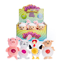 Jellyroos Farm Mates soft, colorful squishy animal plush toys designed to calm, connect and support families.