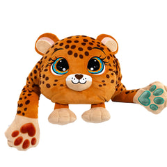 Melliboo Cheetah Boo plush with large eyes and patterned paws, designed as a calming sensory toy for all ages.
