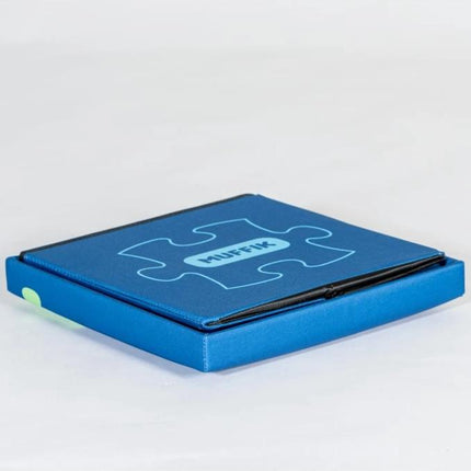 Sensory Floor Tiles Storage Box in blue, designed to organize sensory toys and support calm, connect, and thrive.