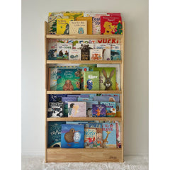 SpaceSaver 80cm Bookshelf with 5 Tier - SolidWood JoyKids