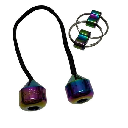 Skill Trick Set - Metal Oil Slick Begleri & Luxe Loop Fidget Set featuring iridescent metal fidget accessories for sensory play.