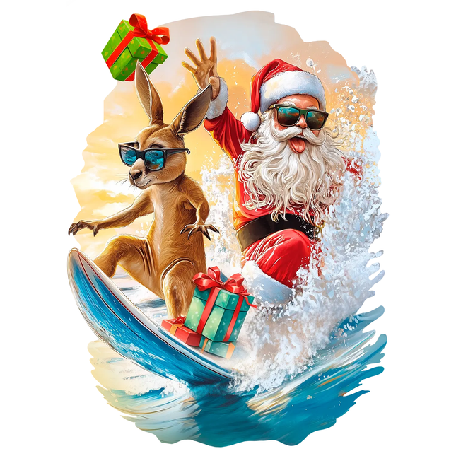 Surfing Santa - Sensory Circle