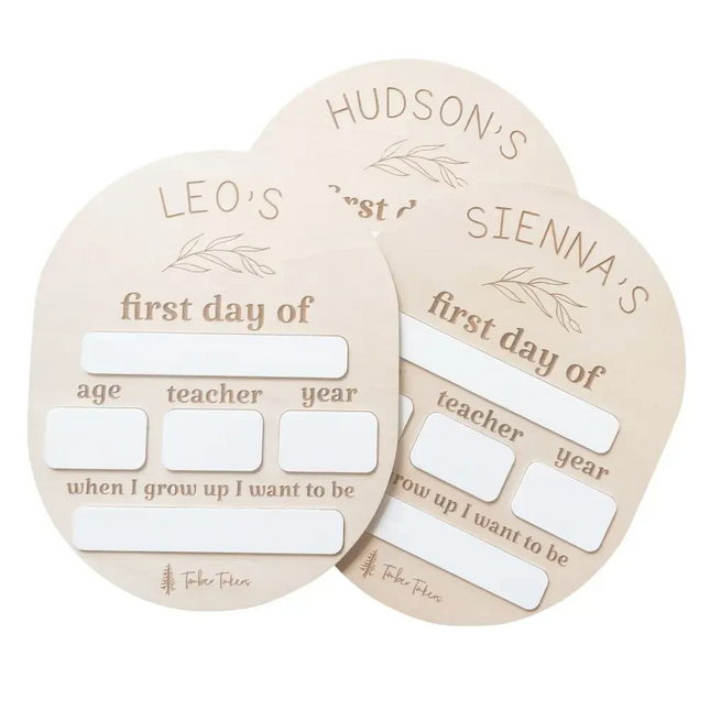 Oval First Day School Board Timber Tinkers