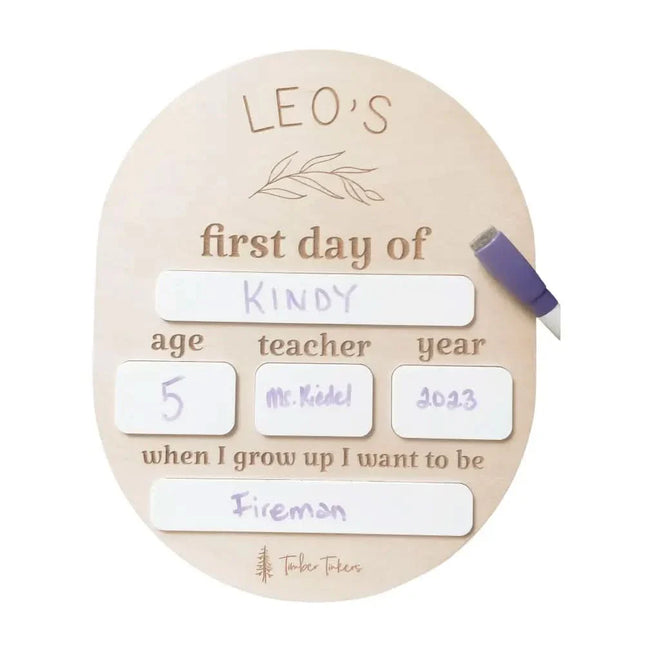 Oval First Day School Board Timber Tinkers