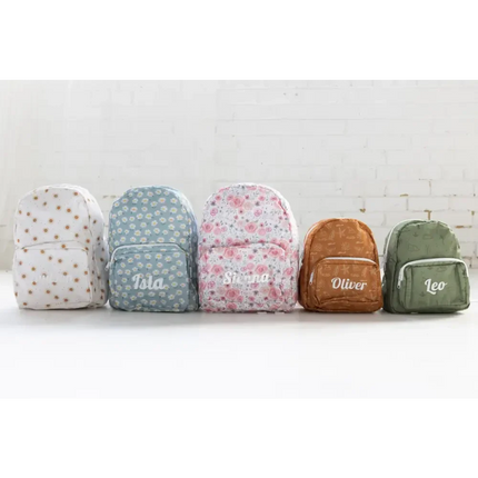 Personalised Kids Backpack - Floral Timber Tinkers