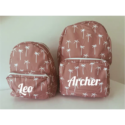 Personalised Kids Backpack - Palm Tree Timber Tinkers