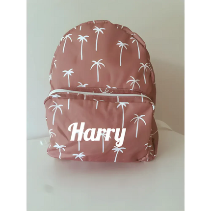 Personalised Kids Backpack - Palm Tree Timber Tinkers