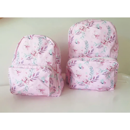 Personalised Kids Backpack - Pink Butterfly Timber Tinkers