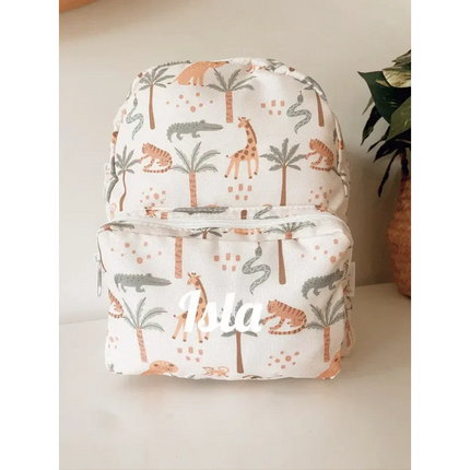 Personalised Kids Backpack - Safari Timber Tinkers