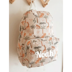 Personalised Kids Backpack - Safari Timber Tinkers