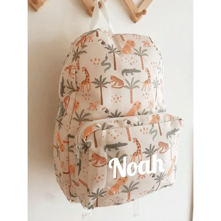 Personalised Kids Backpack - Safari Timber Tinkers
