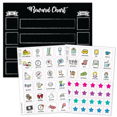 Reward Chart Set (flexible magnetic) with visual task and reward icons to support family calm, connection, and growth.