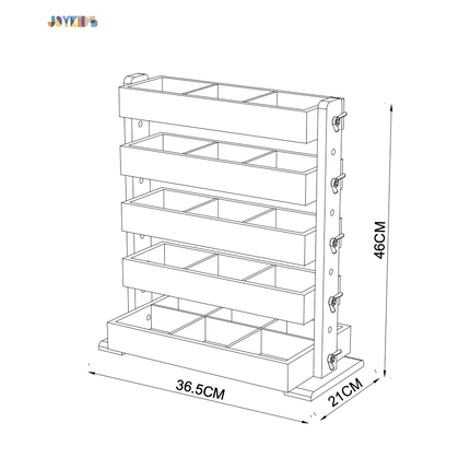 (NEW) 5 Tier Convertible Organizer-Adjustable