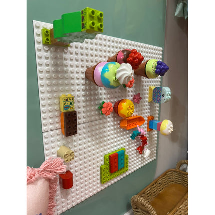 (NEW）White MagicPlate - Magnetic Baseplate JoyKids