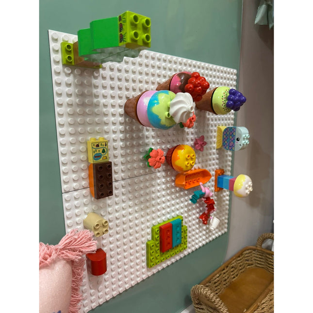 (NEW）White MagicPlate - Magnetic Baseplate JoyKids