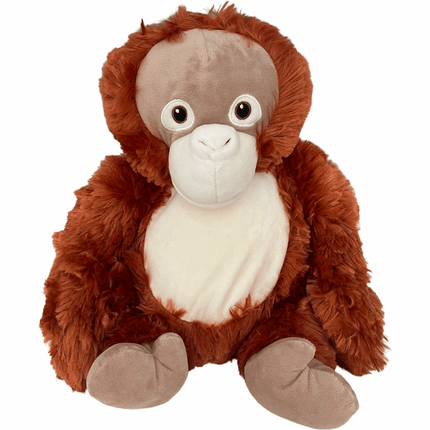 Weighted Animals - Orangutan plush toy with soft brown fur and cream face and chest for sensory comfort.
