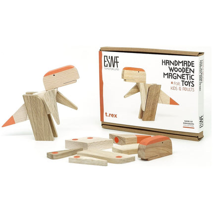 Wooden Magnetic - T.rex Puzzle Toy - Sensory Circle