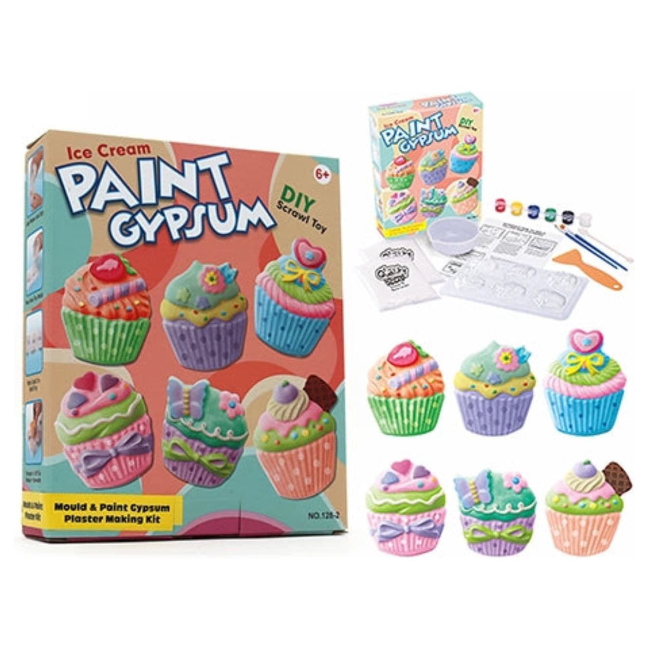 Mould & Paint Gypsum Plaster Kit - Cupcakes - Sensory Circle