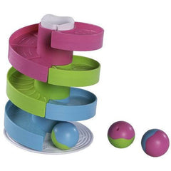 Wobble Run colorful spiral track toy with three matching balls designed for imaginative play and sensory development