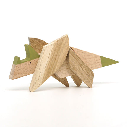 Wooden Magnetic - Triceratops Puzzle Toy - Sensory Circle