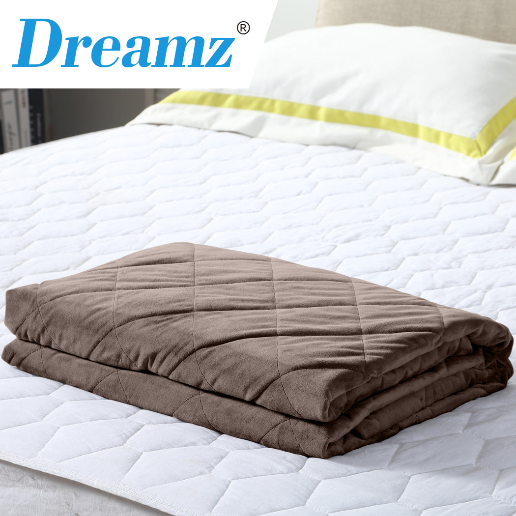 DreamZ 5KG Anti Anxiety Weighted Blanket Gravity Blankets Mink Colour - Sensory Circle