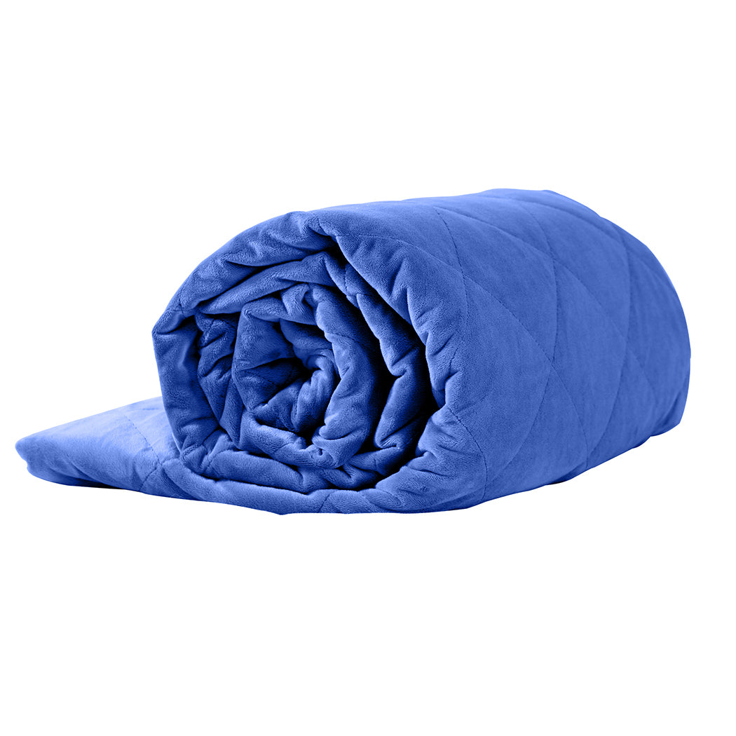 DreamZ 9KG Anti Anxiety Weighted Blanket Gravity Blankets Royal Blue Colour - Sensory Circle