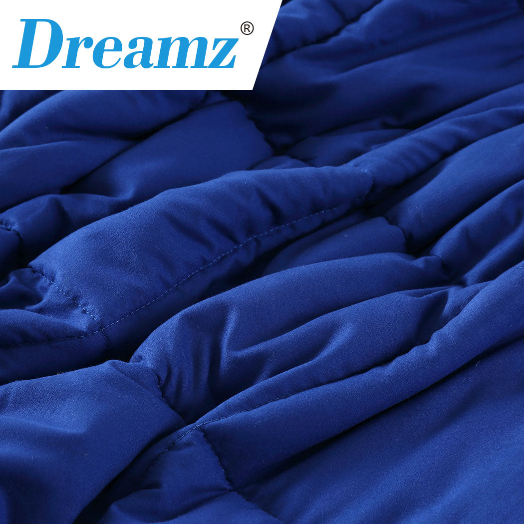 DreamZ Weighted Blanket Heavy Gravity Deep Relax 5KG Adult Double Navy - Sensory Circle