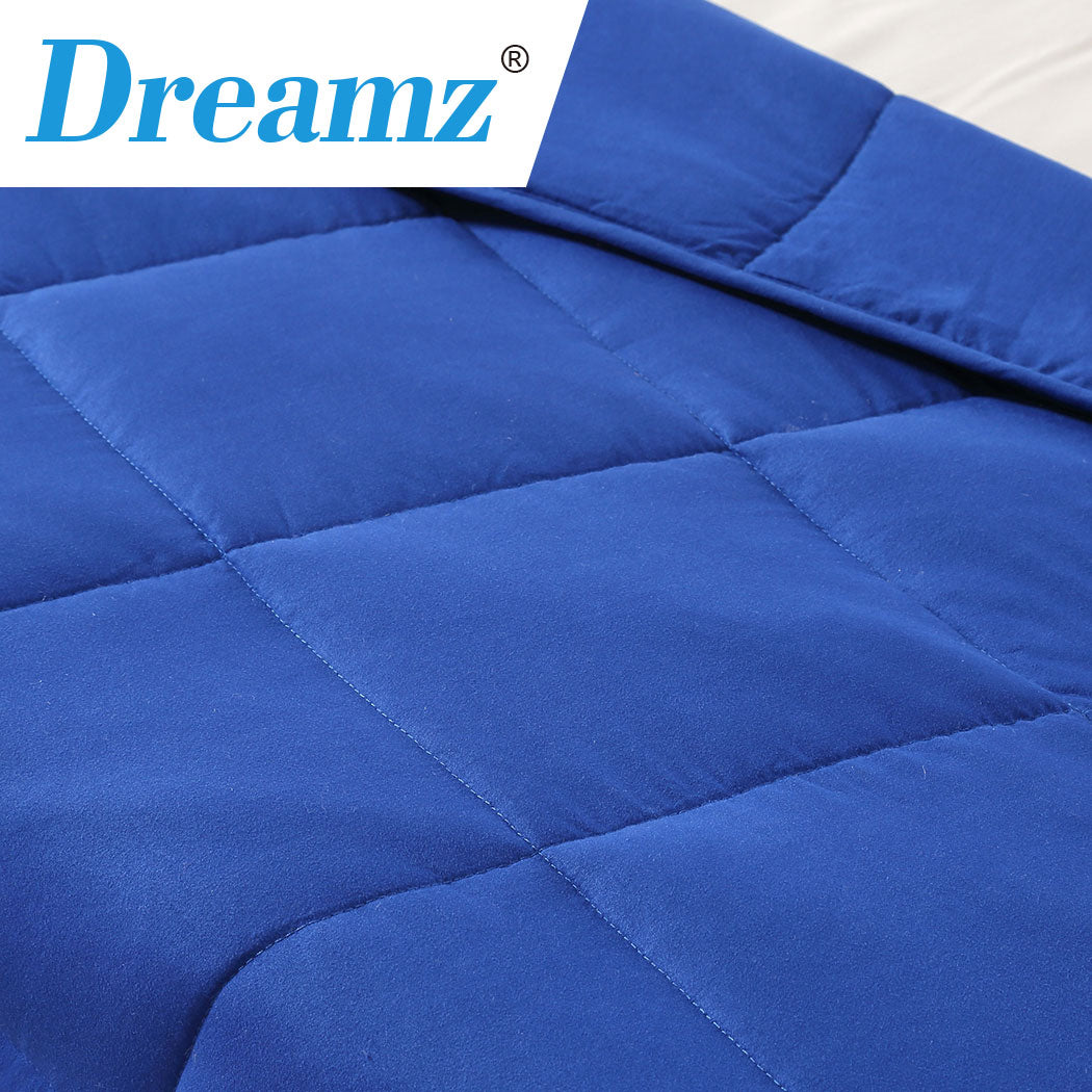 DreamZ Weighted Blanket Heavy Gravity Deep Relax 5KG Adult Double Navy - Sensory Circle
