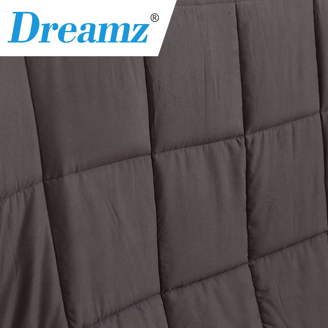 DreamZ Weighted Blanket Heavy Gravity Deep Relax 7KG Adult Double Grey - Sensory Circle