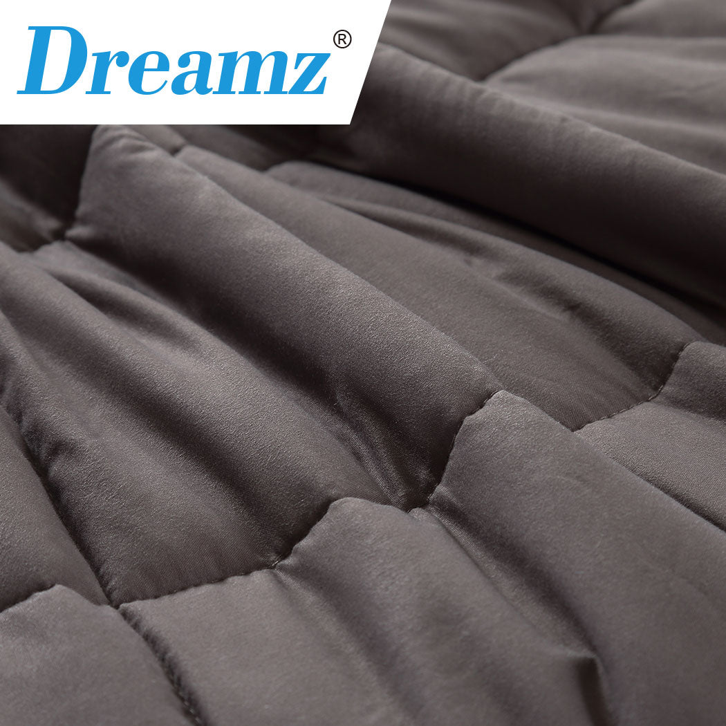 DreamZ Weighted Blanket Heavy Gravity Deep Relax 7KG Adult Double Grey - Sensory Circle