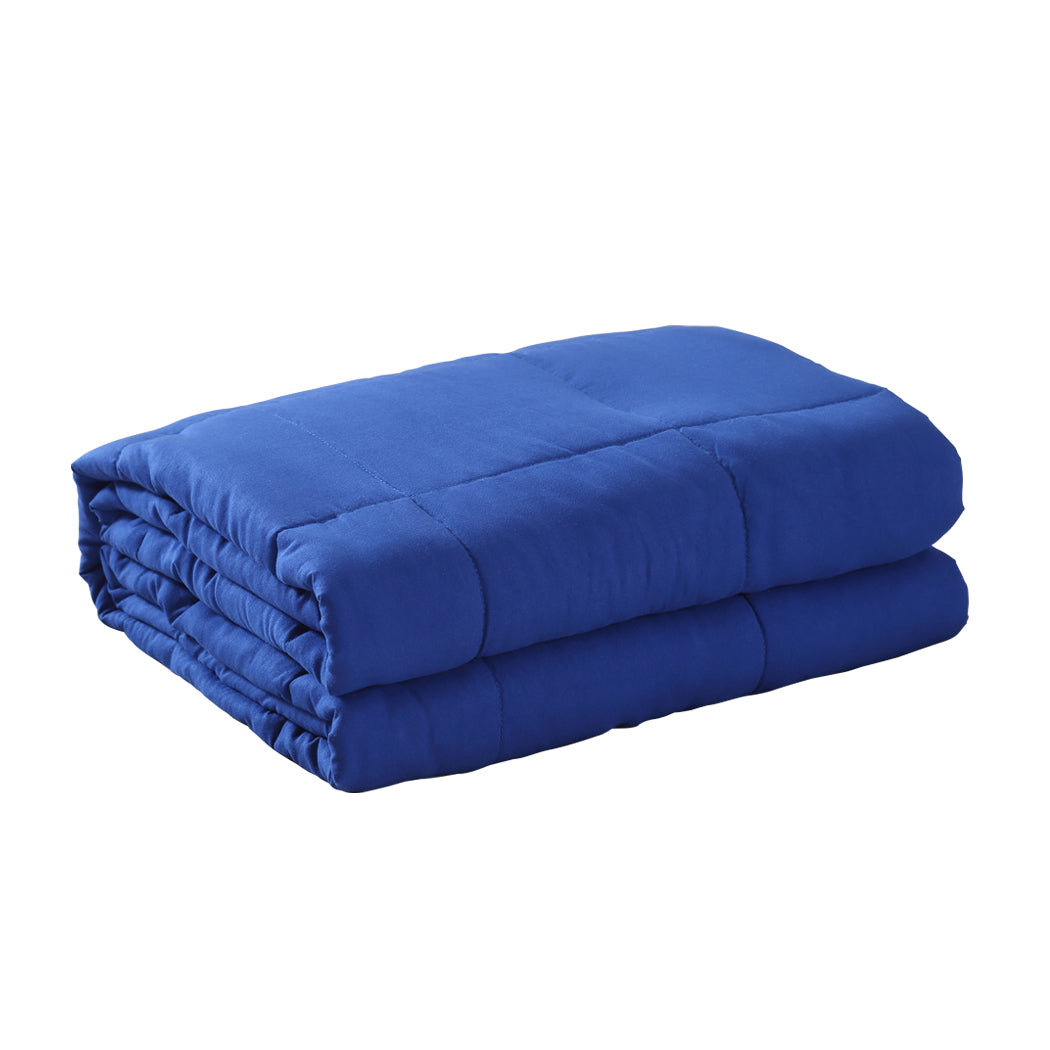 DreamZ Weighted Blanket Heavy Gravity Deep Relax 9KG Adult Double Navy - Sensory Circle