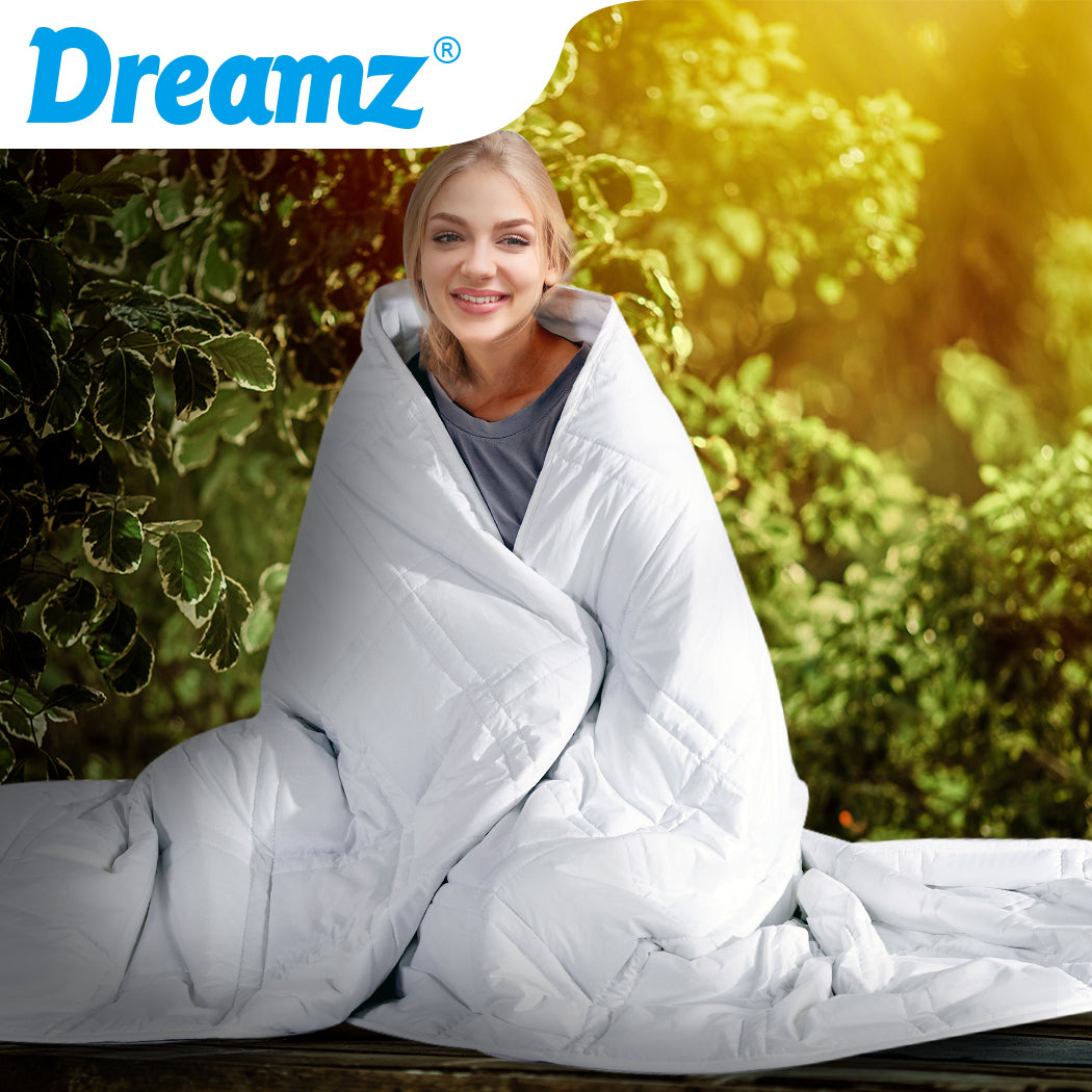 DreamZ Weighted Blanket Summer Cotton Heavy Gravity Adults Deep Relax Relief 9KG - Sensory Circle