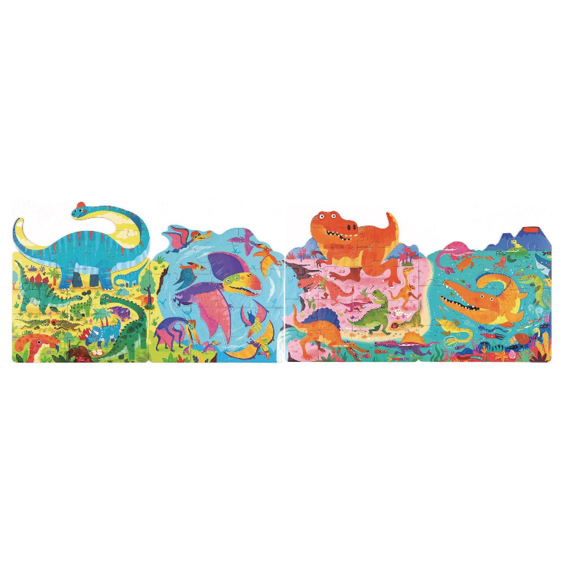 4 in 1 Dinosaurs Glow In The Dark Jigsaw Puzzles - Sensory Circle