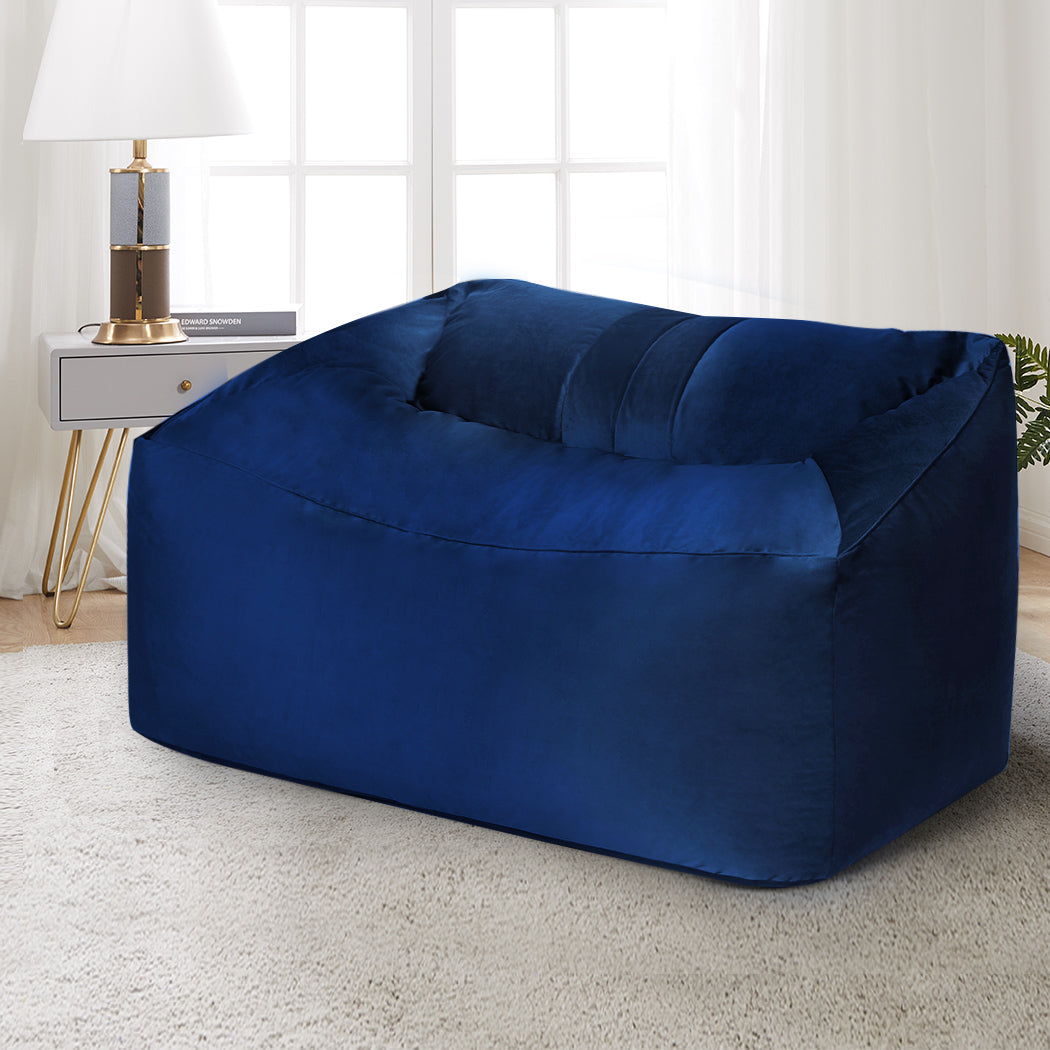 Marlow Bean Bag Chair Cover Soft Velevt Home Game Seat Lazy Sofa 145cm Length - Sensory Circle