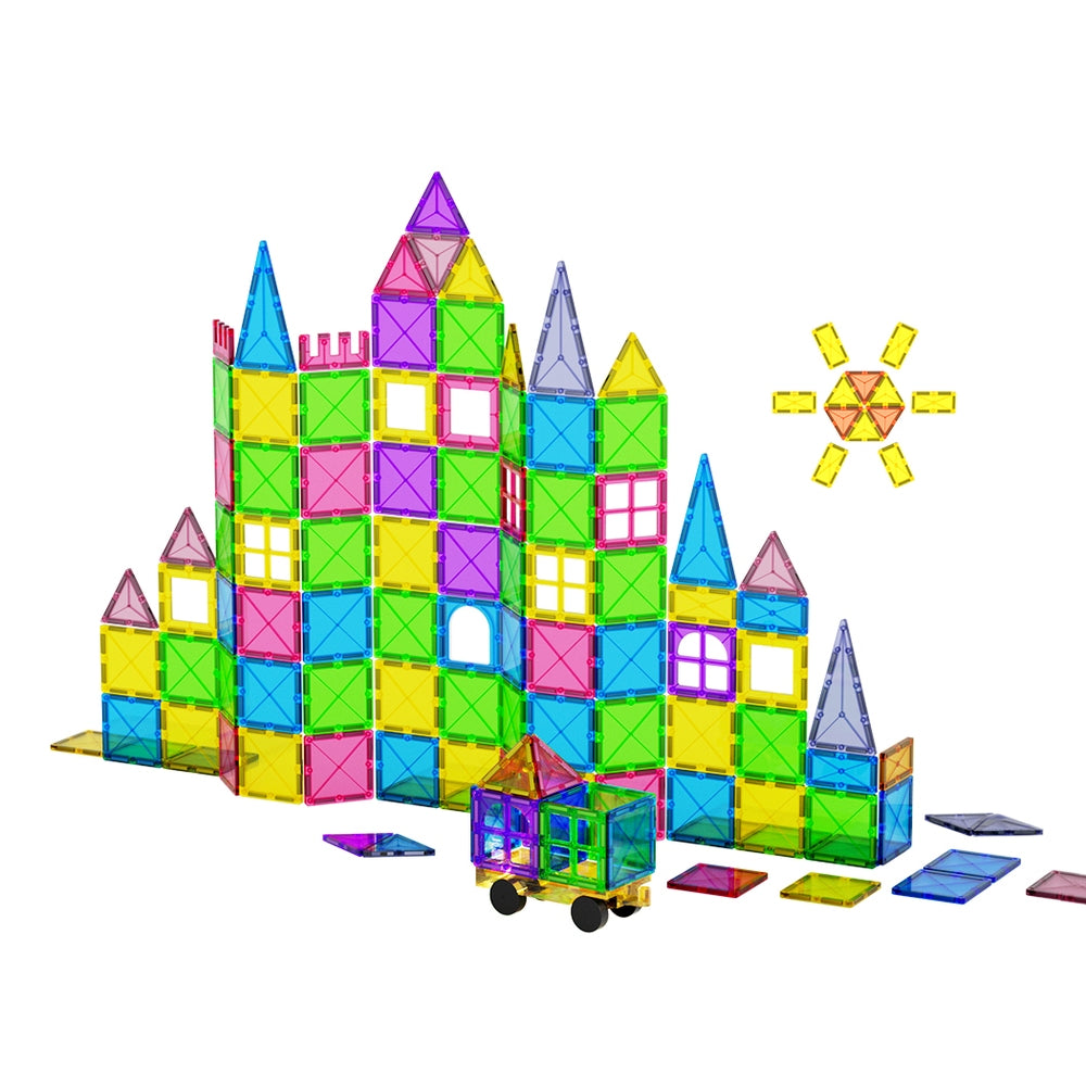 Keezi 100pcs Kids Magnetic Tiles Blocks Building Educational Toys Children Gift - Sensory Circle