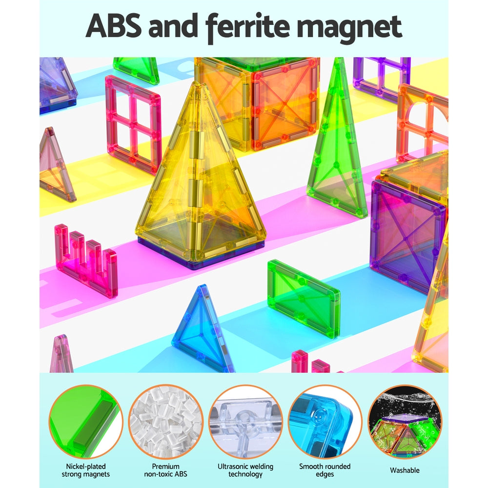 Keezi 120pcs Kids Magnetic Tiles Blocks Building Educational Toys Children Gift - Sensory Circle