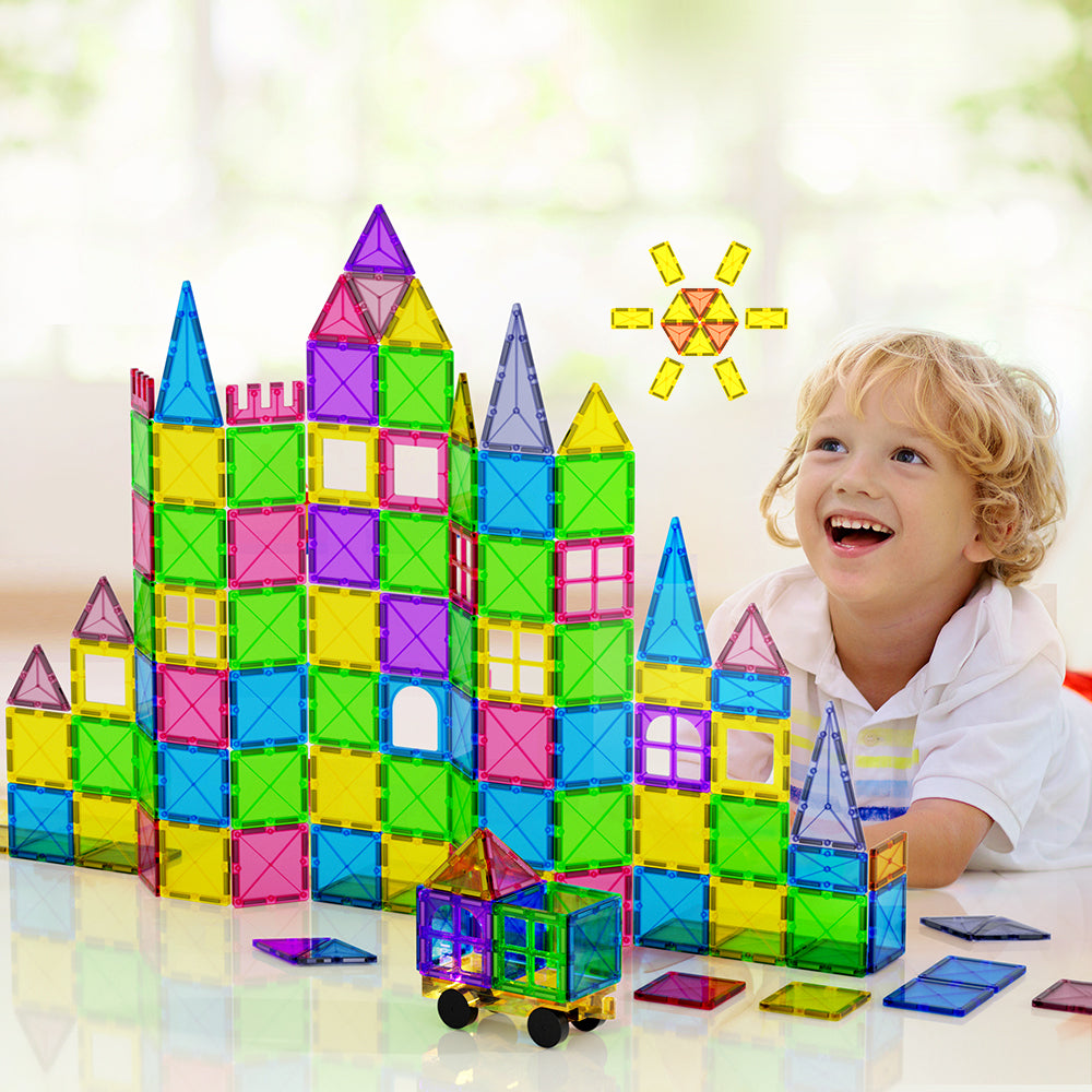 Keezi 60pcs Kids Magnetic Tiles Blocks Building Educational Toys Children Gift - Sensory Circle