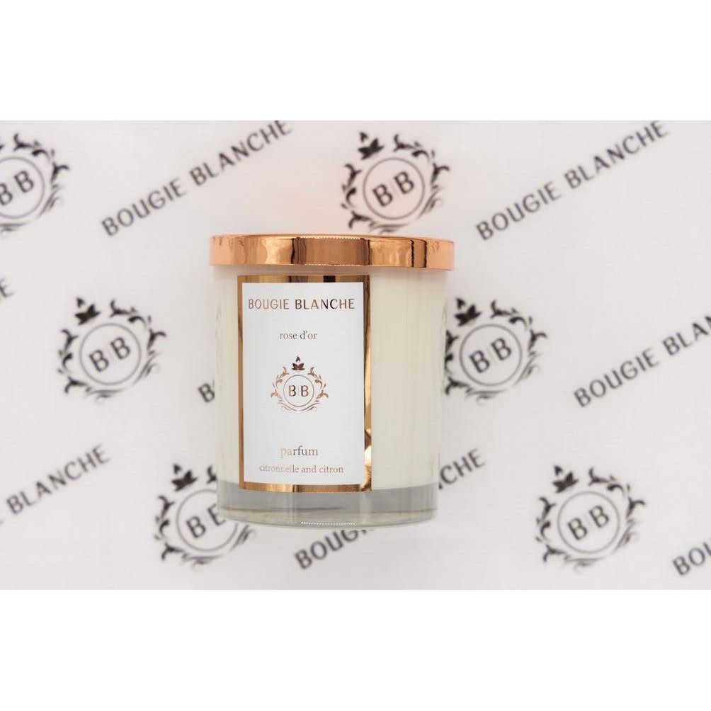 Bougie Blanche Rose D'Or Candle - Sensory Circle