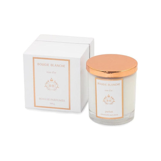 Bougie Blanche Rose D'Or Candle
