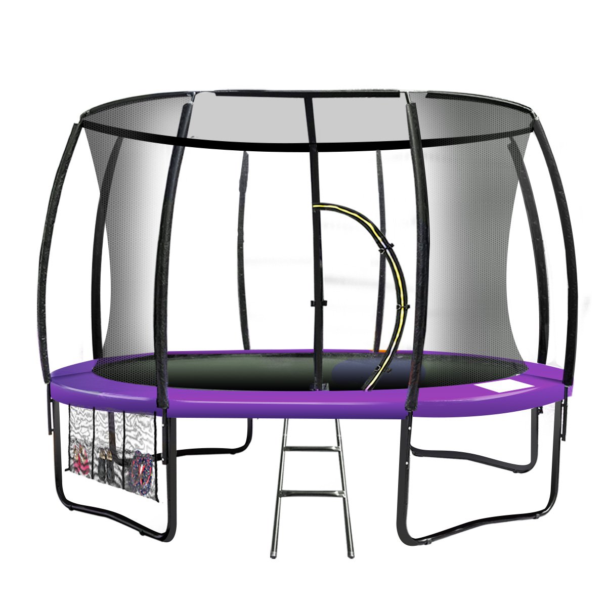 Kahuna 16ft Trampoline Free Ladder Spring Mat Net Safety Pad Cover Round Enclosure - Purple - Sensory Circle