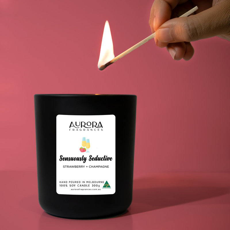 Aurora Sensuously Seductive Triple Scented Soy Candle Australian Made 300g - Sensory Circle
