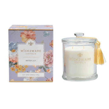 Wick2Ware Australia Scented Candle Water Lily 380g/14.1 OZ - Sensory Circle